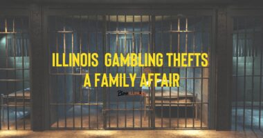 Police arrest four in Illinois gambling heists. Dark jail cell at night. Empty cots with single pillow seen through bars of empty cells